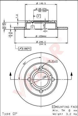 Villar 628.1740 - Disque de frein cwaw.fr