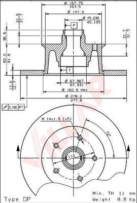 Villar 628.1748 - Disque de frein cwaw.fr