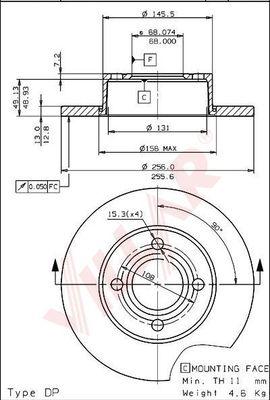 Villar 628.1743 - Disque de frein cwaw.fr