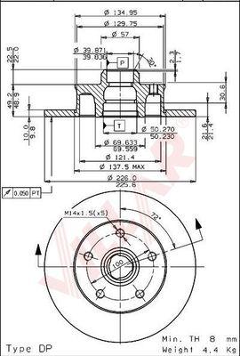 Villar 628.1756 - Disque de frein cwaw.fr