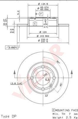 Villar 628.1769 - Disque de frein cwaw.fr