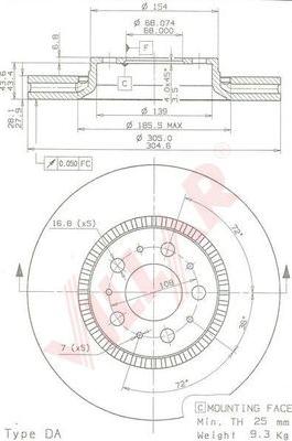 Villar 628.1764 - Disque de frein cwaw.fr