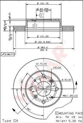 Villar 628.1767 - Disque de frein cwaw.fr