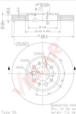 Villar 628.1705 - Disque de frein cwaw.fr