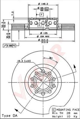 Villar 628.1701 - Disque de frein cwaw.fr