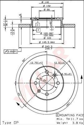 Villar 628.1719 - Disque de frein cwaw.fr