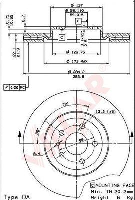 Villar 628.1715 - Disque de frein cwaw.fr