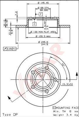 Villar 628.1710 - Disque de frein cwaw.fr