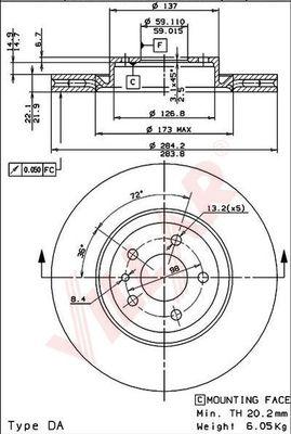 Villar 628.1732 - Disque de frein cwaw.fr