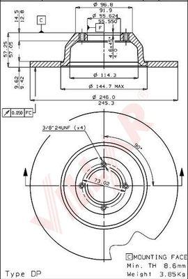 Villar 628.1723 - Disque de frein cwaw.fr