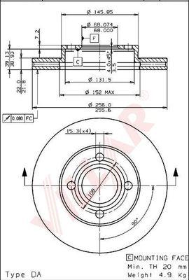 Villar 628.1775 - Disque de frein cwaw.fr