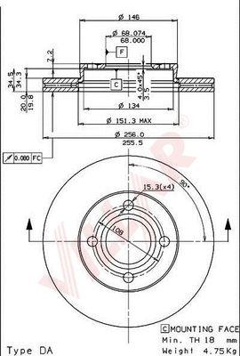 Villar 628.1771 - Disque de frein cwaw.fr