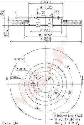 Villar 628.2098 - Disque de frein cwaw.fr