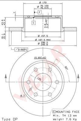 Villar 628.2040 - Disque de frein cwaw.fr