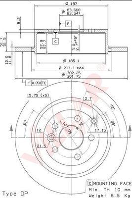 Villar 628.2042 - Disque de frein cwaw.fr