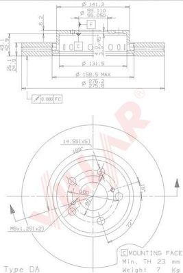 Villar 628.2051 - Disque de frein cwaw.fr