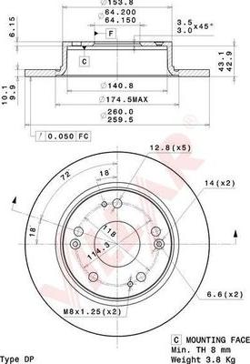 Villar 628.2069 - Disque de frein cwaw.fr