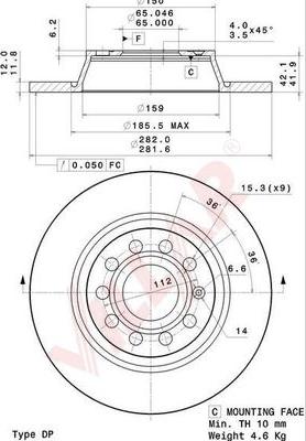 Villar 628.2065 - Disque de frein cwaw.fr