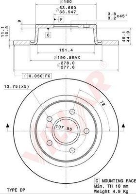 Villar 628.2067 - Disque de frein cwaw.fr