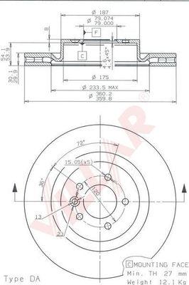 Villar 628.2006 - Disque de frein cwaw.fr