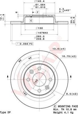 Villar 628.2089 - Disque de frein cwaw.fr