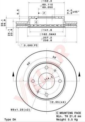 Villar 628.2082 - Disque de frein cwaw.fr