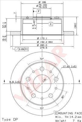 Villar 628.2038 - Disque de frein cwaw.fr