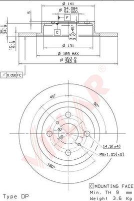 Villar 628.2029 - Disque de frein cwaw.fr