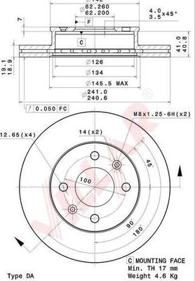 Villar 628.2026 - Disque de frein cwaw.fr