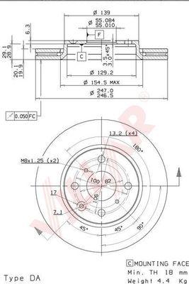 Villar 628.2022 - Disque de frein cwaw.fr