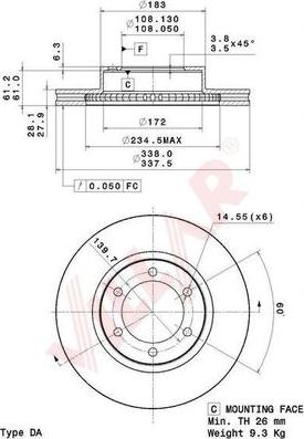 Villar 628.2078 - Disque de frein cwaw.fr