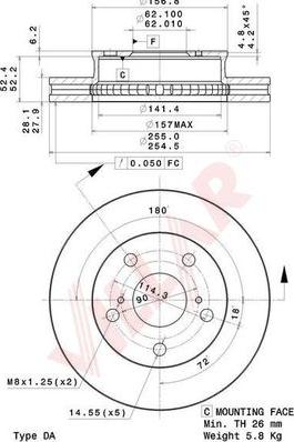 Villar 628.2194 - Disque de frein cwaw.fr