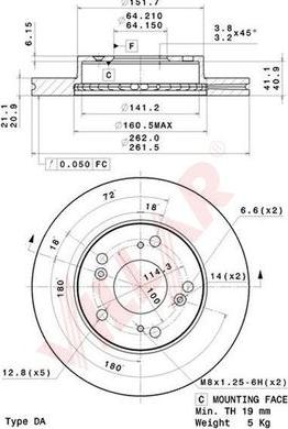 Villar 628.2192 - Disque de frein cwaw.fr