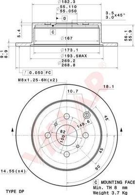 Villar 628.2140 - Disque de frein cwaw.fr