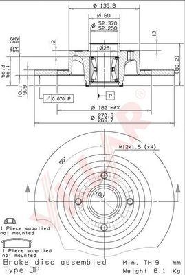 Villar 628.2142 - Disque de frein cwaw.fr