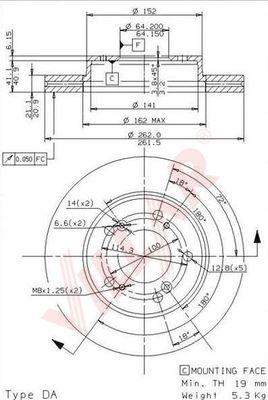 Villar 628.2151 - Disque de frein cwaw.fr