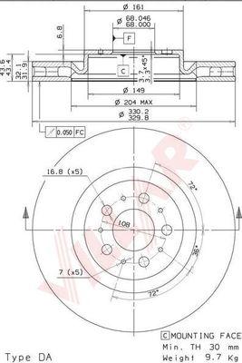 Villar 628.2169 - Disque de frein cwaw.fr