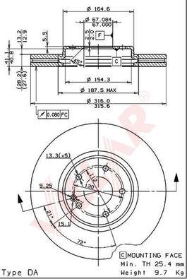 Villar 628.2165 - Disque de frein cwaw.fr