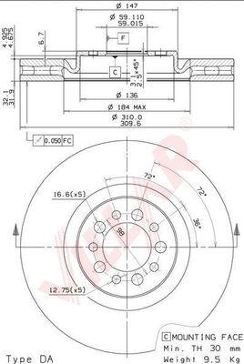 Villar 628.2163 - Disque de frein cwaw.fr