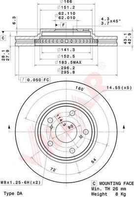 Villar 628.2110 - Disque de frein cwaw.fr