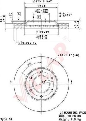 Villar 628.2112 - Disque de frein cwaw.fr