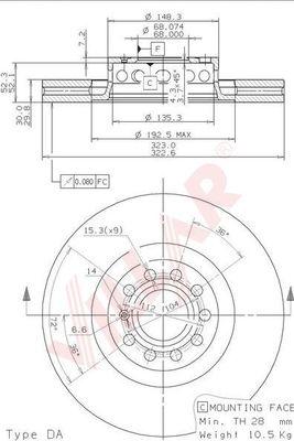 Villar 628.2185 - Disque de frein cwaw.fr