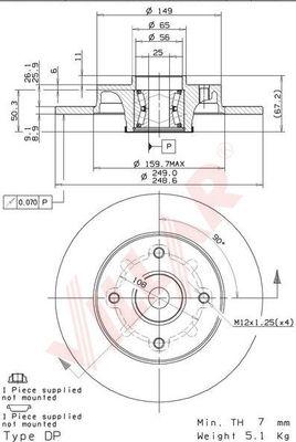 Villar 628.2135 - Disque de frein cwaw.fr