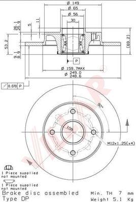 Villar 628.2136 - Disque de frein cwaw.fr