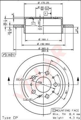 Villar 628.2130 - Disque de frein cwaw.fr