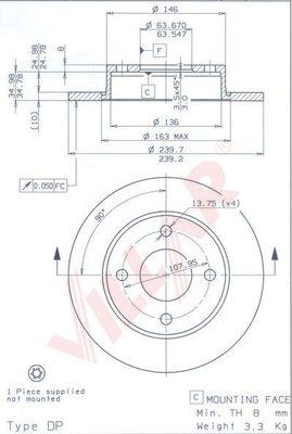 Villar 628.2124 - Disque de frein cwaw.fr