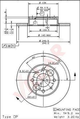 Villar 628.2123 - Disque de frein cwaw.fr