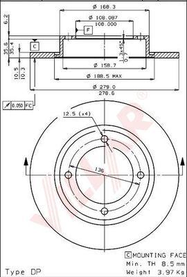 Villar 628.2122 - Disque de frein cwaw.fr