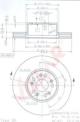 Villar 628.2174 - Disque de frein cwaw.fr