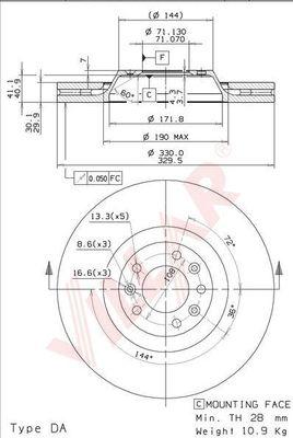 Villar 628.2171 - Disque de frein cwaw.fr